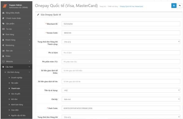 Cổng thanh toán Onepay và hướng dẫn tích hợp Onepay vào website 7