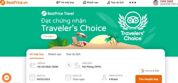 Tổng hợp các trang web mua vé máy bay trực tuyến tốt nhất 5