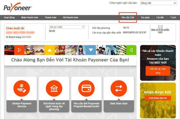 Payoneer là gì? Vài điều cần phải biết về thẻ Payoneer h